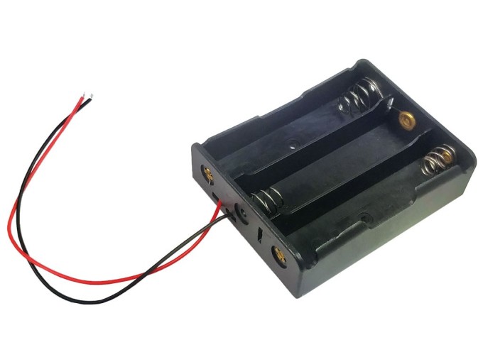 Pouzdro na baterie 3x 18650 s vývodem vodiče