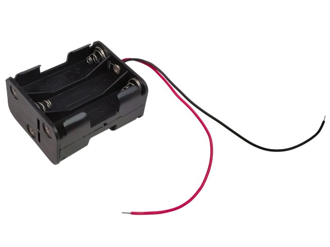 Pouzdro na baterie 6x AA s vývodem a sériovým zapojením