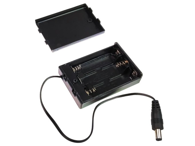 Pouzdro na baterie 3x AA s vypínačem a konektorem 5.5 x 2.1mm