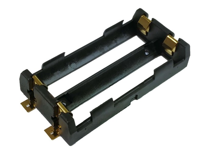 Pouzdro pro baterie 2x 18650 s pozlacenými vývody