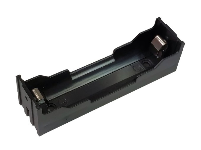 Pouzdro na baterie 1x18650 s vývody pro plošný spoj