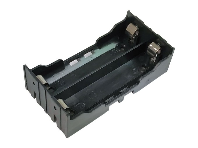 Pouzdro na baterie 2x 18650 s vývody pro plošný spoj