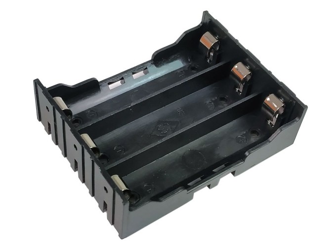 Pouzdro na baterie 3x18650 s vývody pro plošný spoj