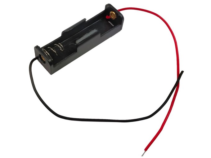 Pouzdro na baterie 1x AA s vývodem vodiče