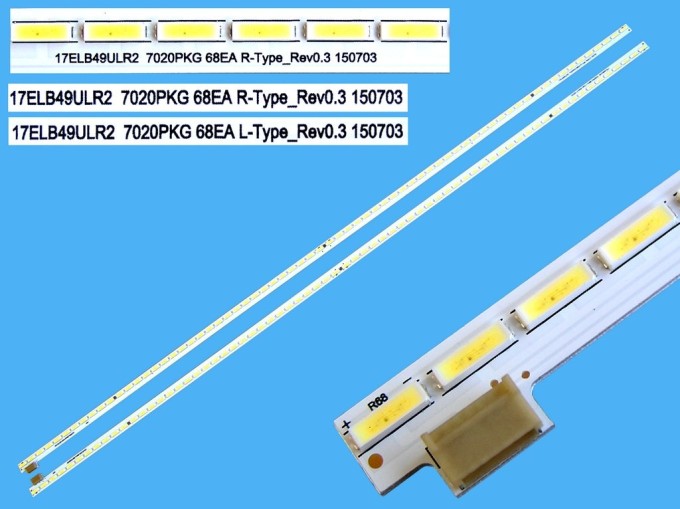 Sada LED podsvícení EDGE 538mm pro LCD panely Vestel - 2 kusy