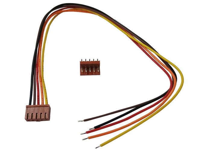 Konektor 5pin s kabelem 25cm, platinové kontakty