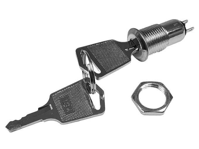 1pólový spínač s klíčem 60V AC 0.5A OFF-ON