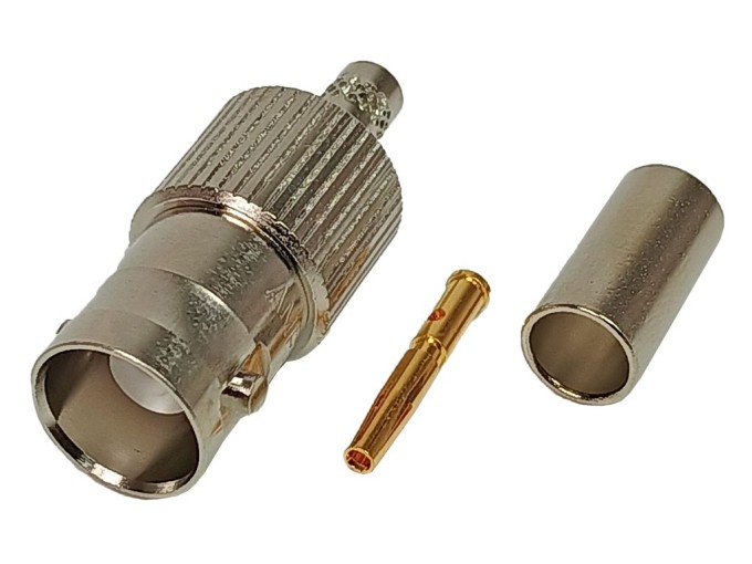 Krimpovací BNC konektor samice pro kabel RG58