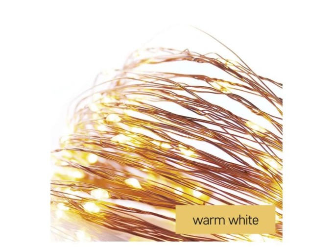 LED vánoční řetěz NANO 1,9 m s časovačem - teplá bílá