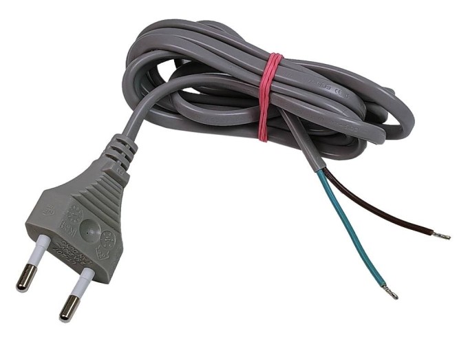 Napájecí kabel Flexo PVC 2 x 0.75mm2 1.75m šedý