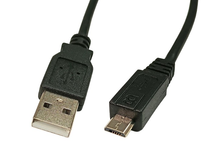 USB kabel A - micro USB B 5 pin 5m