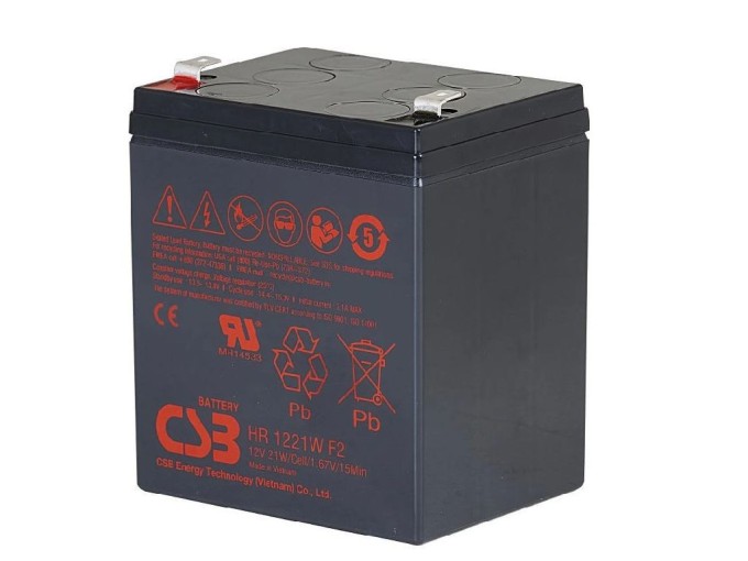 CSB HR1221W F2 12V Olověný Akumulátor 5,1Ah