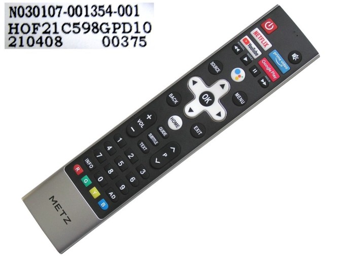 Originální dálkový ovladač Metz N030107-001354-001 pro modely 43MUC7000Z, 50MUC7000Z, 55MUC7000Z