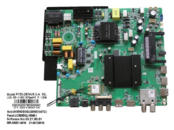 Základní deska VOX UHD 65WOS315B - LCD LED modul P150-2874V6.2