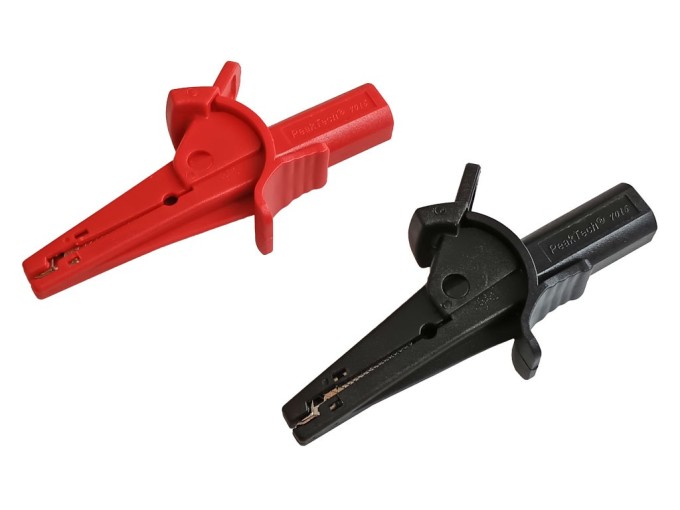 Měřicí krokosvorka PEAKTECH, sada 2ks, černá a červená