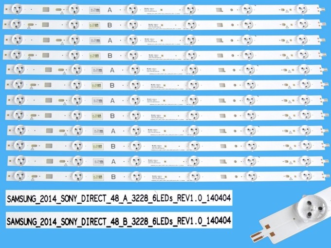 Sada LED podsvětlení 477mm pro LCD TV Sony - 12 kusů