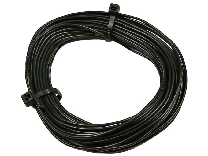 Drát měděný 0.5 mm s PVC izolací, černý, 10m