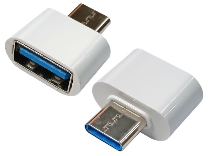 Adaptér USB-A na USB-C bílý