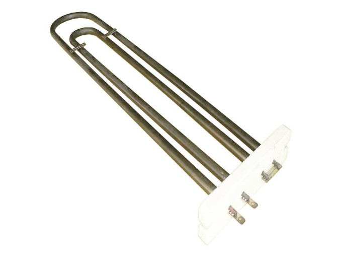 Topné těleso 1333 W pro akumulační kamna AD HD RB, Auret, Promet – dvojité, 760 mm