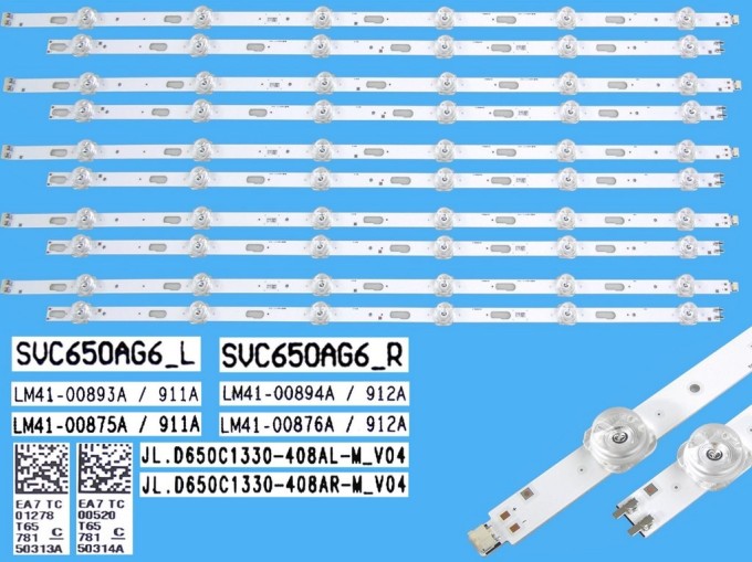 LED podsvit pro LCD TV Samsung SVC650AG6 - 10 pásků 1304mm
