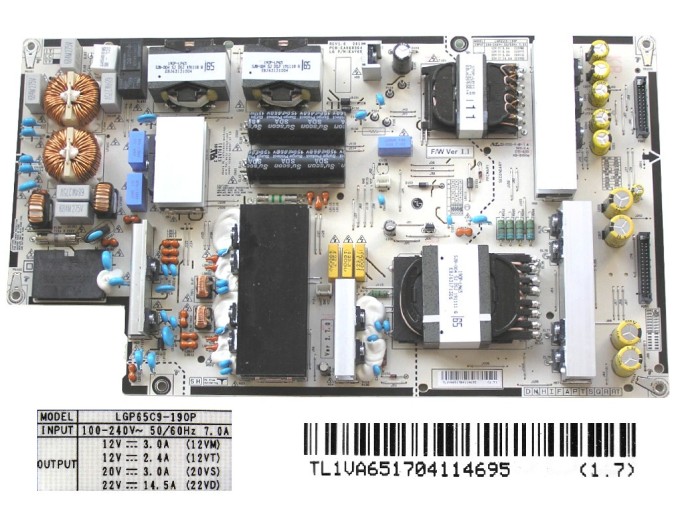 LCD modul zdroj EAY65170411 / Power supply assembly LGP65C9-190P / EAY65170411