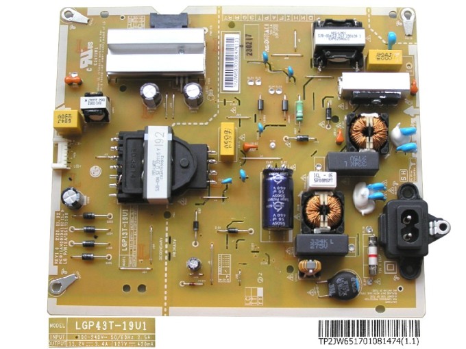 LCD modul zdroj EAY65170108 / Power supply assembly LGP43T-19U1 / EAY65170108