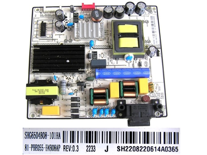 LCD modul zdroj SGH6504B08-101HA /  POWER UNIT 81-PBE055-H4B08AP Rev:0.3 / CCP-508