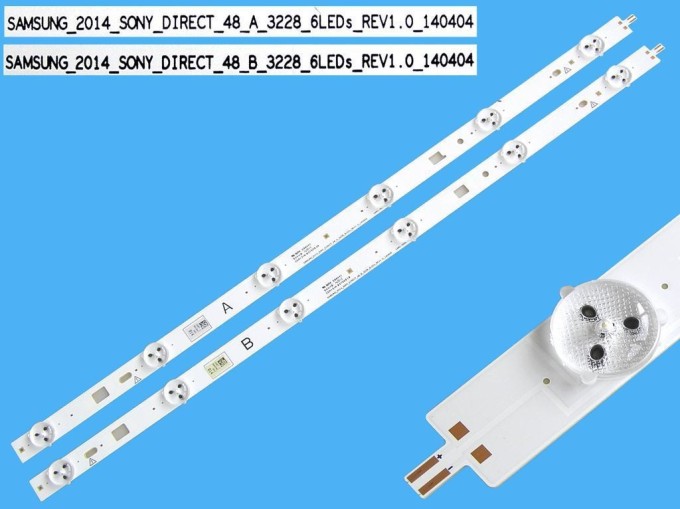 LED podsvit 477mm pro LCD TV Sony 48" - sada 6+6 LED