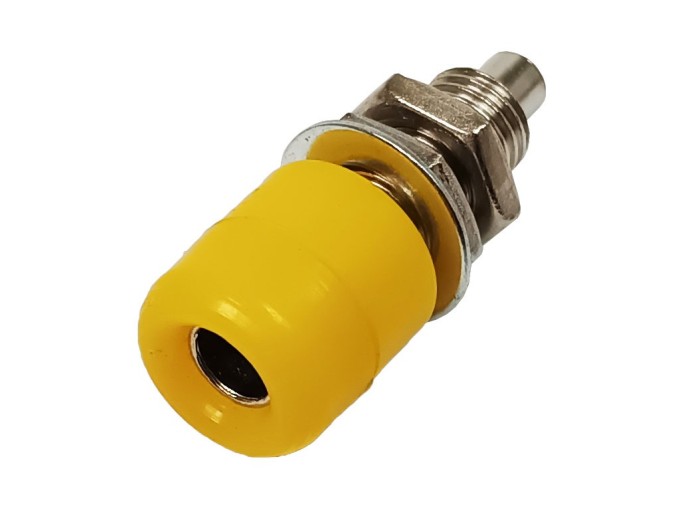 Panelová zdířka 16A - žlutá RC170-GE