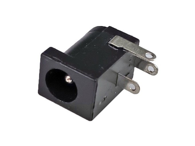 Konektor napájecí 5.5 x 2.5mm - do plošného spoje, úhlový 90°, pájecí