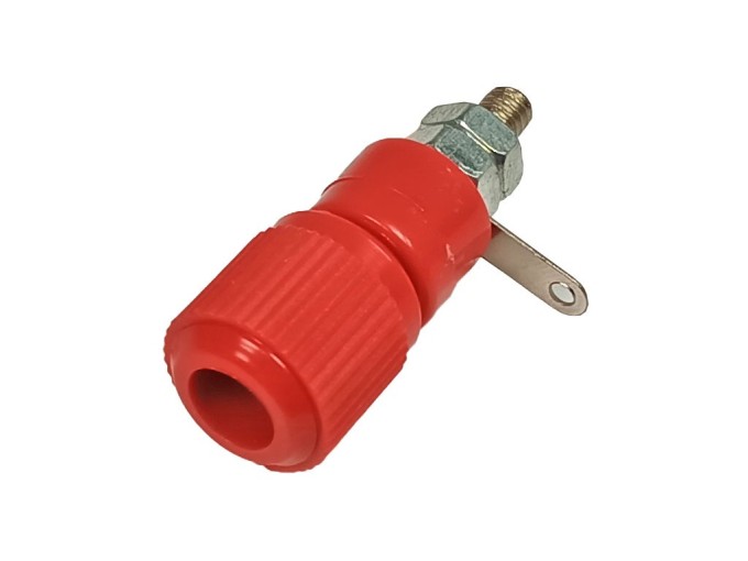 Panelová zdířka 15A D-3230 - červená