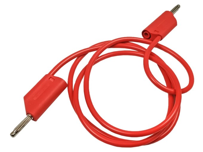 Měřicí šňůra banánek rudá 20A