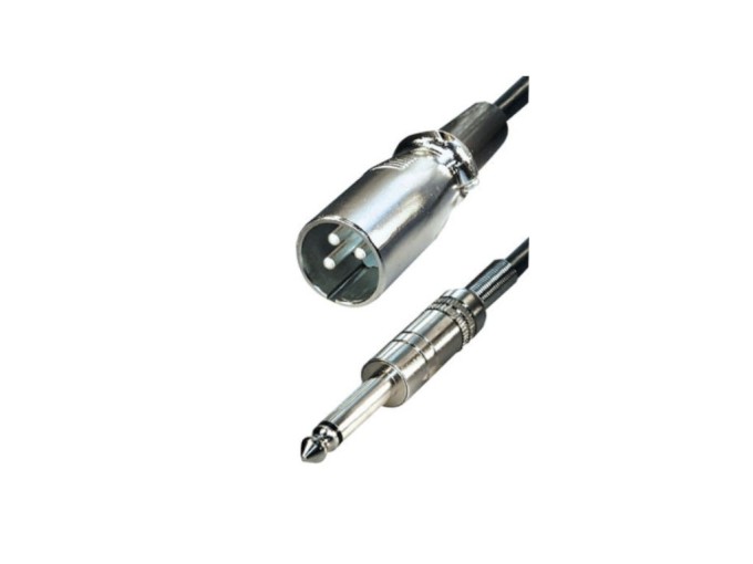 Kabel XLR samec na Jack 6.3mm MONO - 5m