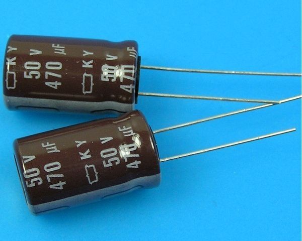 Nippon KY 470uF/50V Elektrolytický Kondenzátor - Nízká Impedance, Dlouhá Životnost