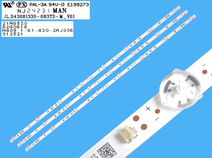 Sada LED podsvitu 810mm pro Sencor 43" LCD TV - 3 kusy