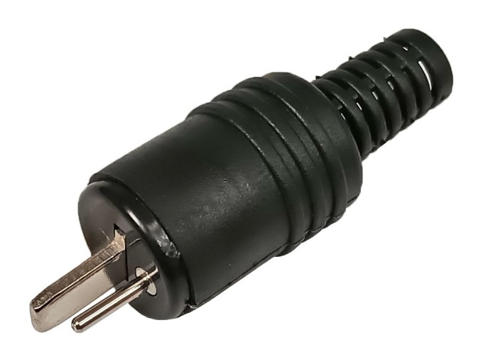 Reproduktorový konektor DIN na kabel samec černý COM