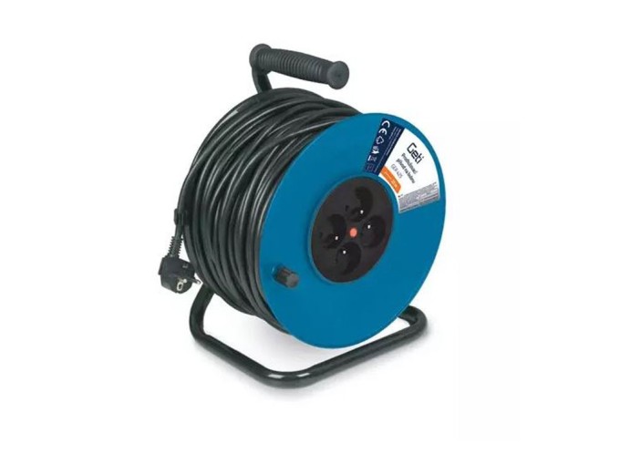 Prodlužovací kabel na bubnu 4 zásuvky 25m Geti GCR425