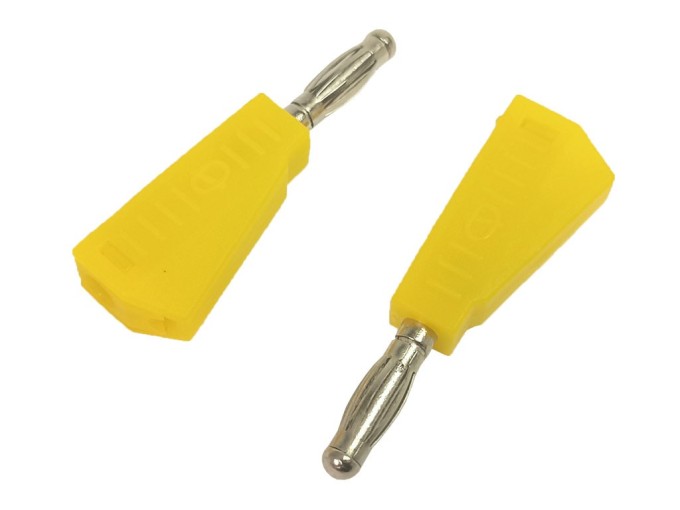 Banánek letovací se zdířkou 2ks - žlutý