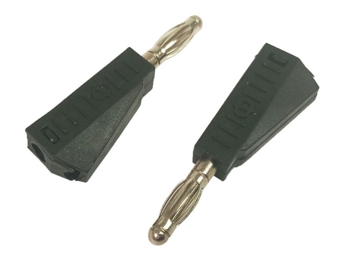 Banánek letovací se zdířkou 2ks černý