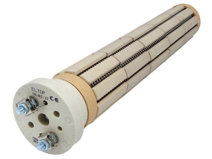 Keramické topné těleso 2400 W, 5 článků, 330 mm pro ohřívače vody DZD Dražice