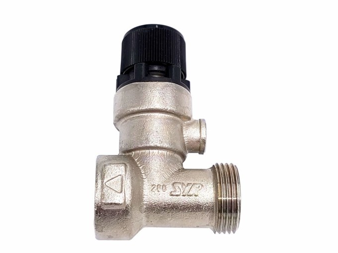 Pojistný ventil 3/4" 6,7 bar s vnitřním a vnějším závitem, 52 mm