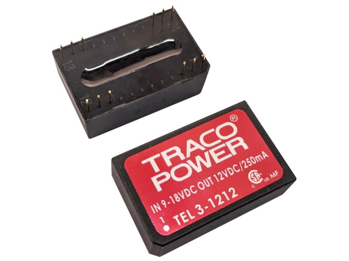 DC/DC Měnič napětí 3W, 9-18V vstup, 12V výstup, 250mA