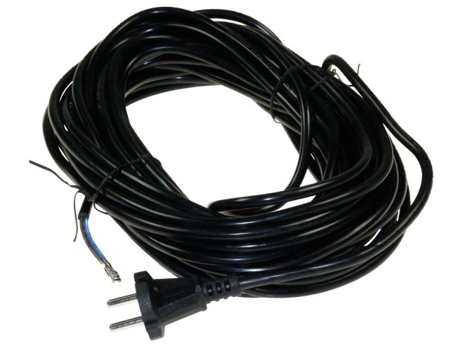 Síťový kabel pro vysavače 2 x 1 mm², volný konec, 15 m