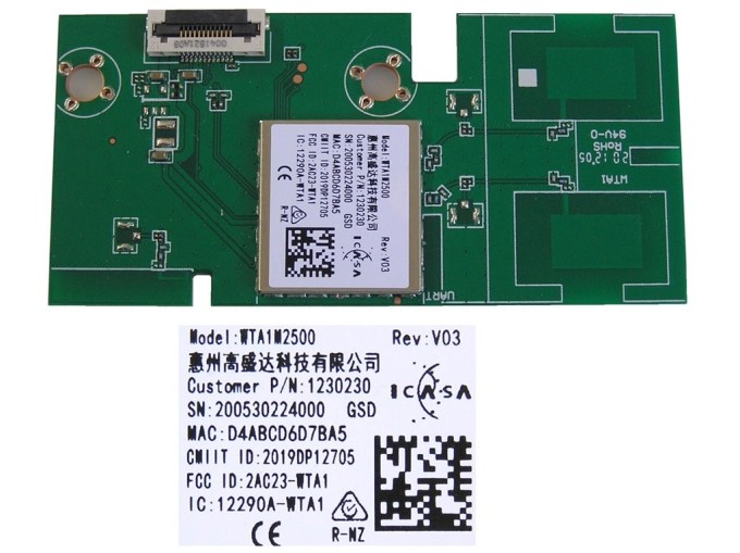 WiFi LCD LED modul WTA1M2500 pro TV Hisense