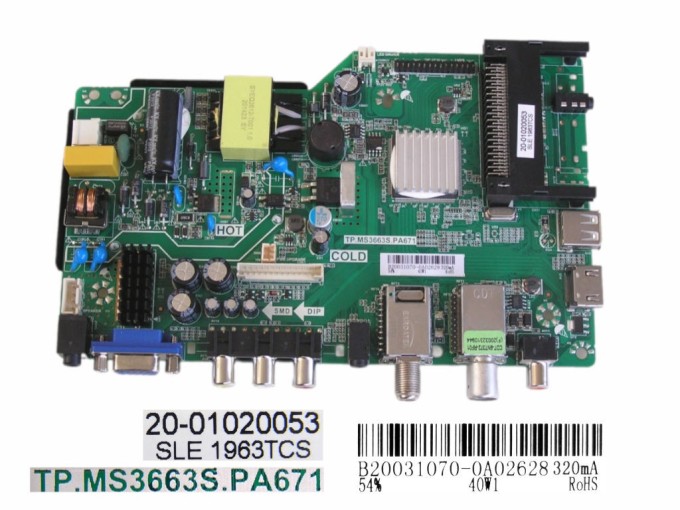 Základní deska Sencor SLE1963TCS - LCD modul B20031070-0A02628 / TP.MS3663S.PA671