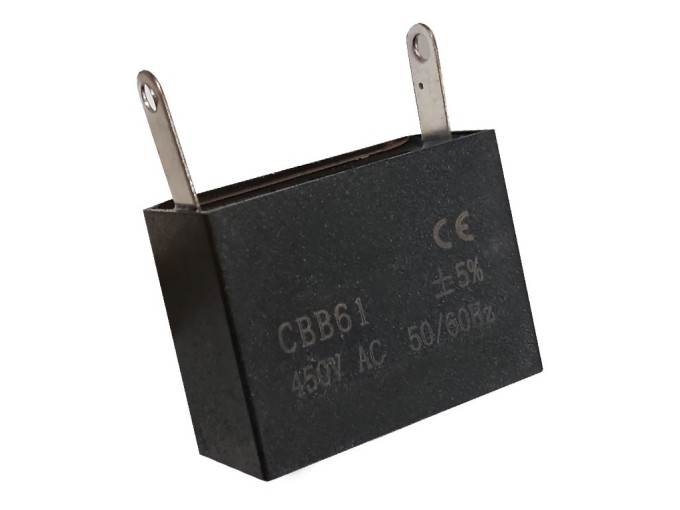 Rozběhový kondenzátor CBB61 2.0uF / 450V s vývody Faston