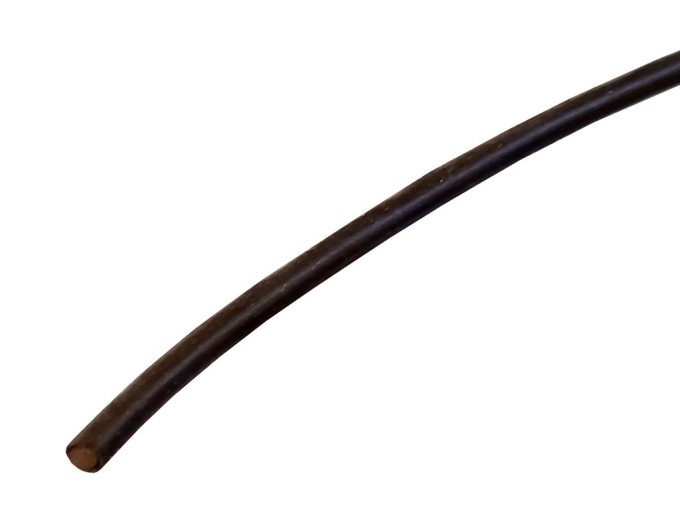 Silikonová bužírka průměr 1,5 x 0,4 mm, černá, metráž