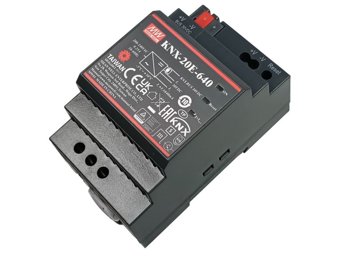 Spínaný napájecí zdroj na DIN lištu 30V / 0.64A KNX-20E-640 MEAN WELL