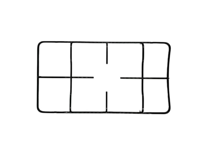 Mřížka vařidlová 22 x 40,5 cm pro plynové vařiče