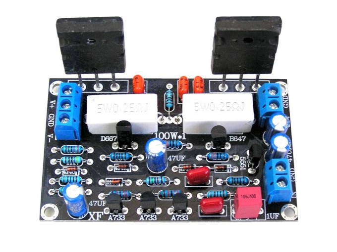 Modul NF zesilovače 100W 2SC5200 + 2SA1943